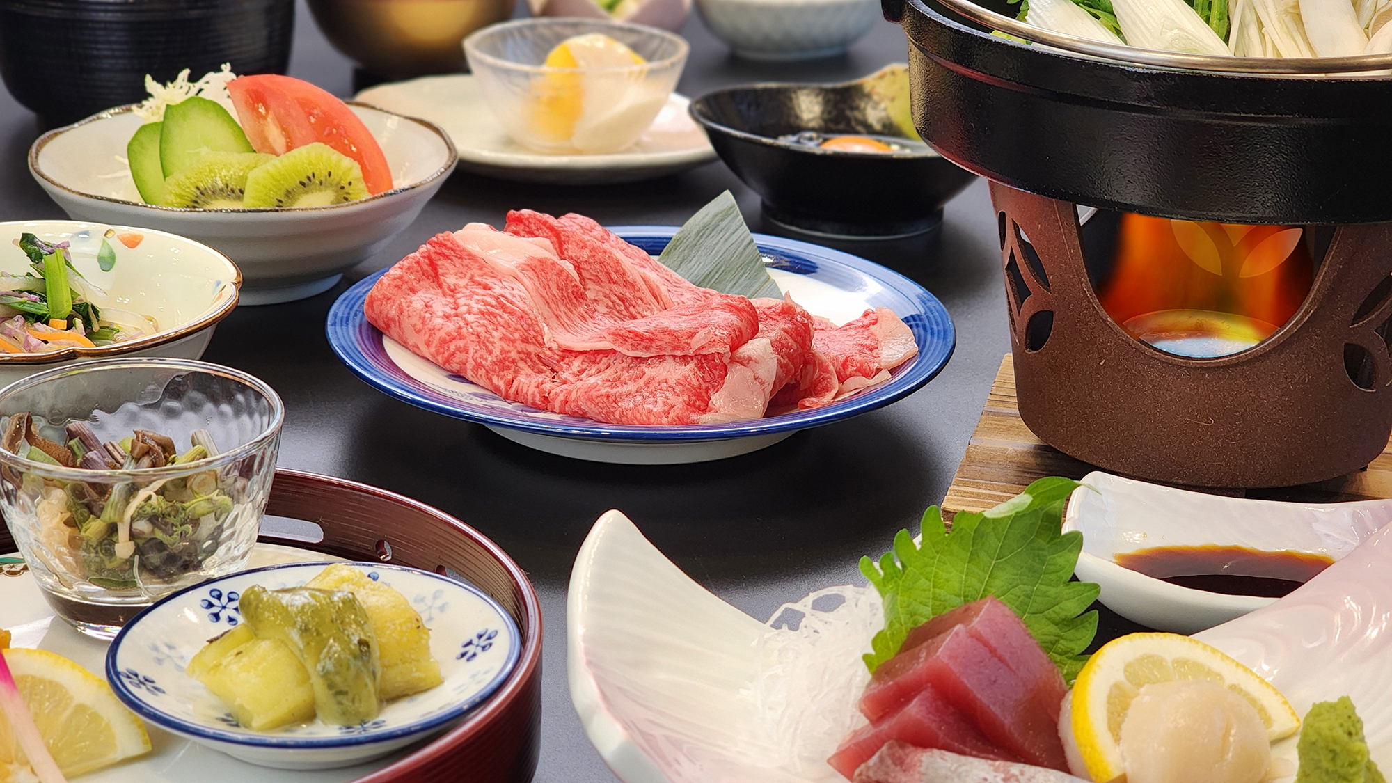 ＃日本三大和牛の一つ米沢牛をすき焼きで頂くプラン