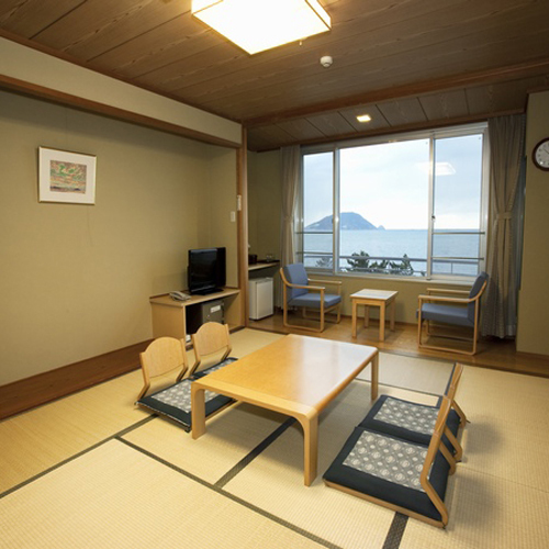 Japanese-style rooms - all with ocean views of the Genkai Sea.