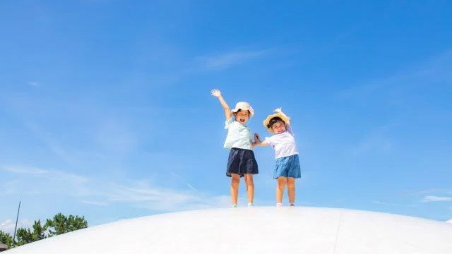 家族の楽しい思い出を志賀島で