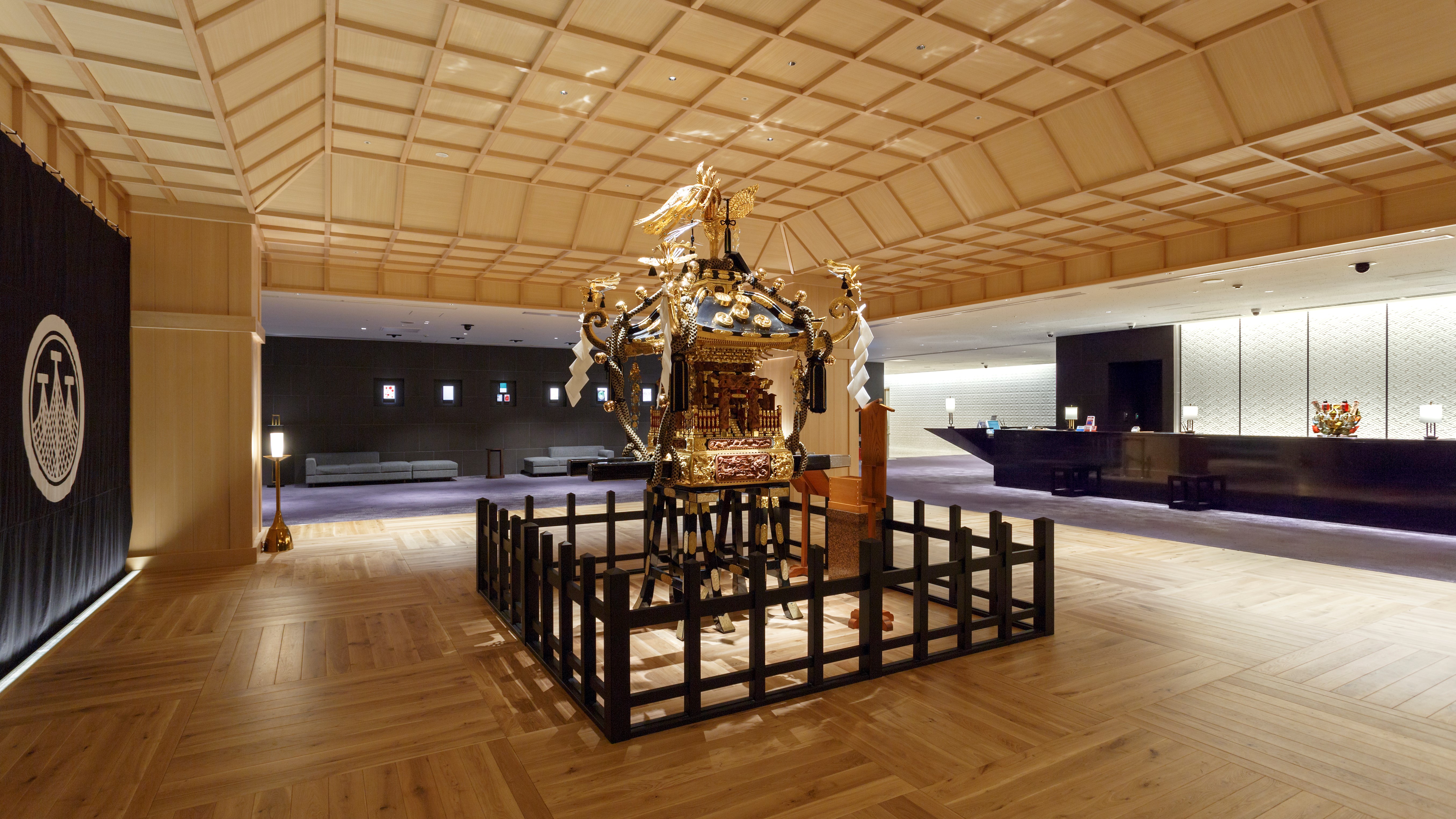 和モダンなロビー