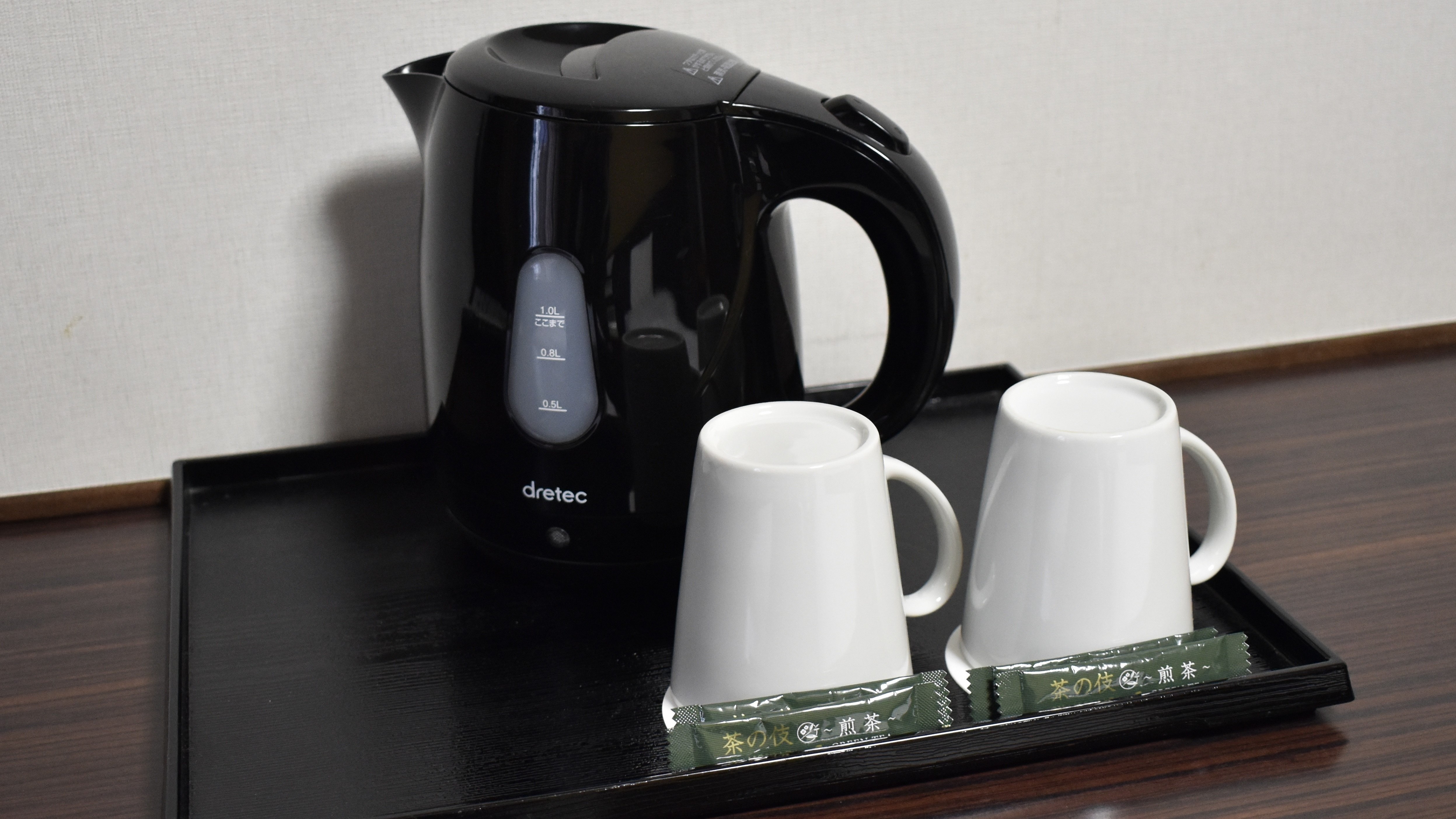 ◆客室備品　電気ケトル・オリジナル煎茶