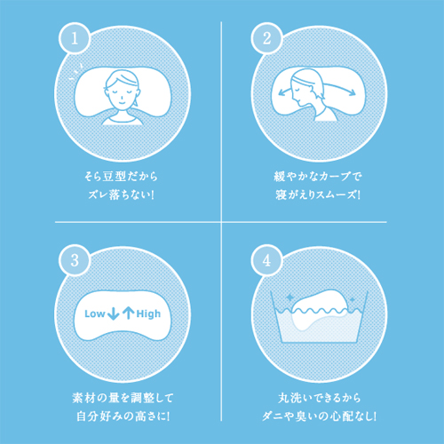 ◆貸出用枕『ジムナストプラス』で快適な睡眠を♪