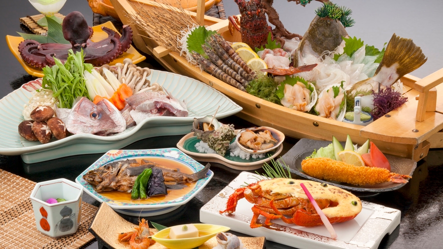 ・【活魚会席一例】新鮮な鯛を味わう鯛ちり鍋を中心とした献立