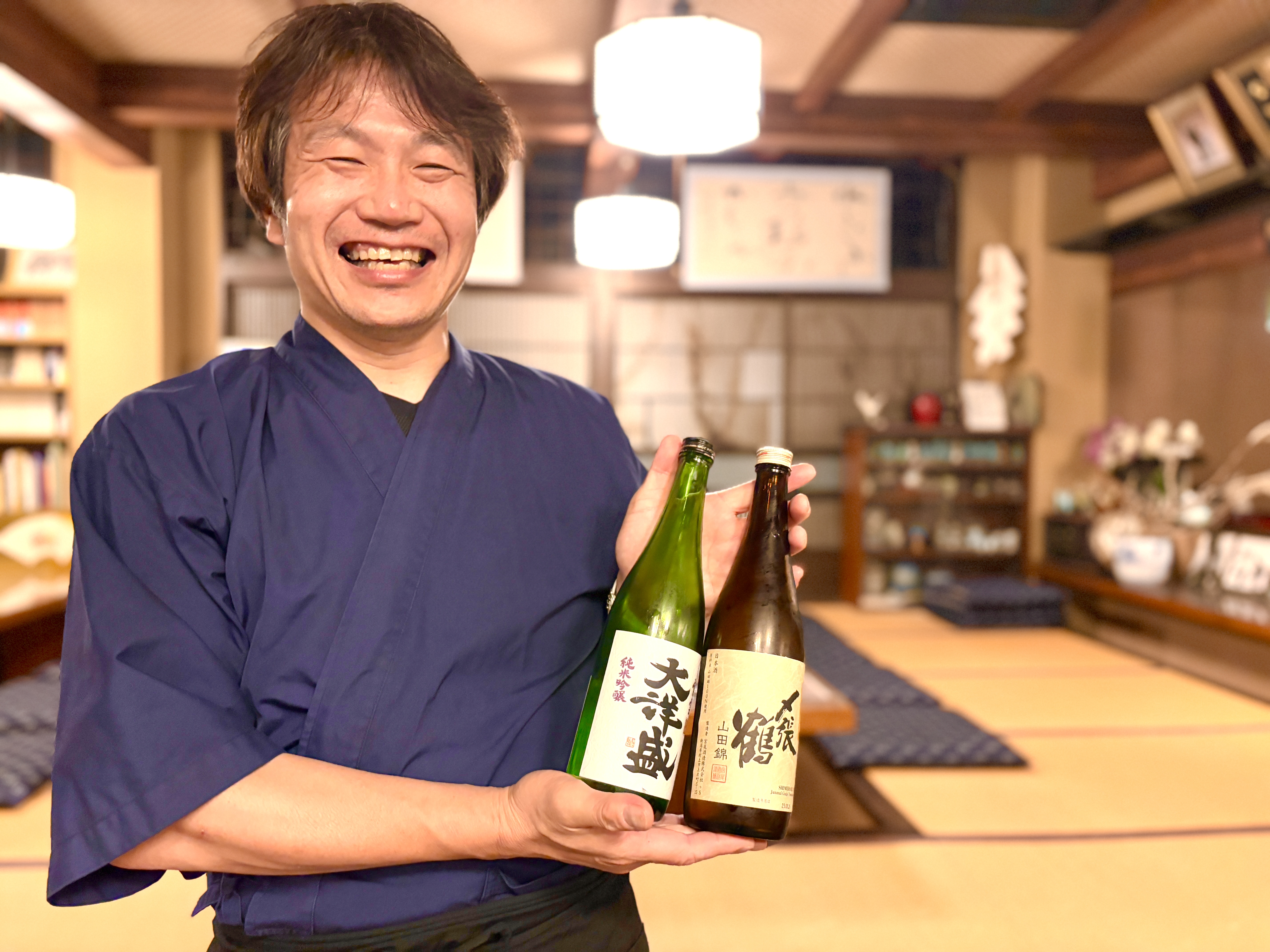 新潟清酒『金の達人』当館の若だんなです。