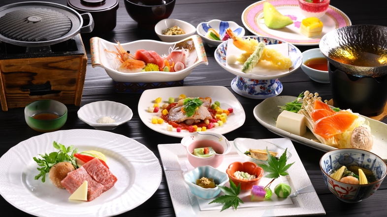 【記念日◆お食事グレードアップ】料理長おすすめ季節の会席料理◆誕生日・結婚記念日・ご長寿お祝いに
