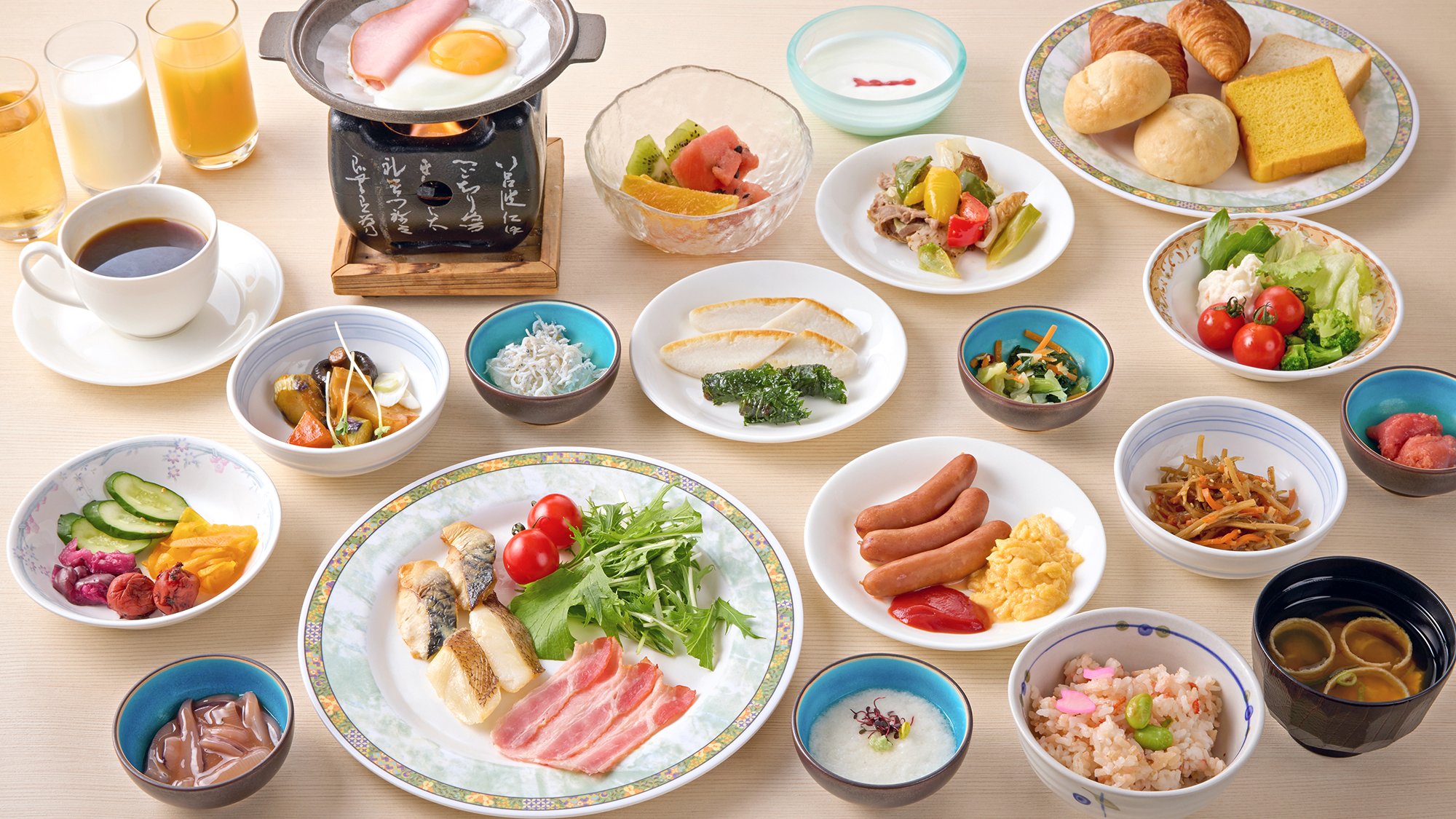 朝食バイキング