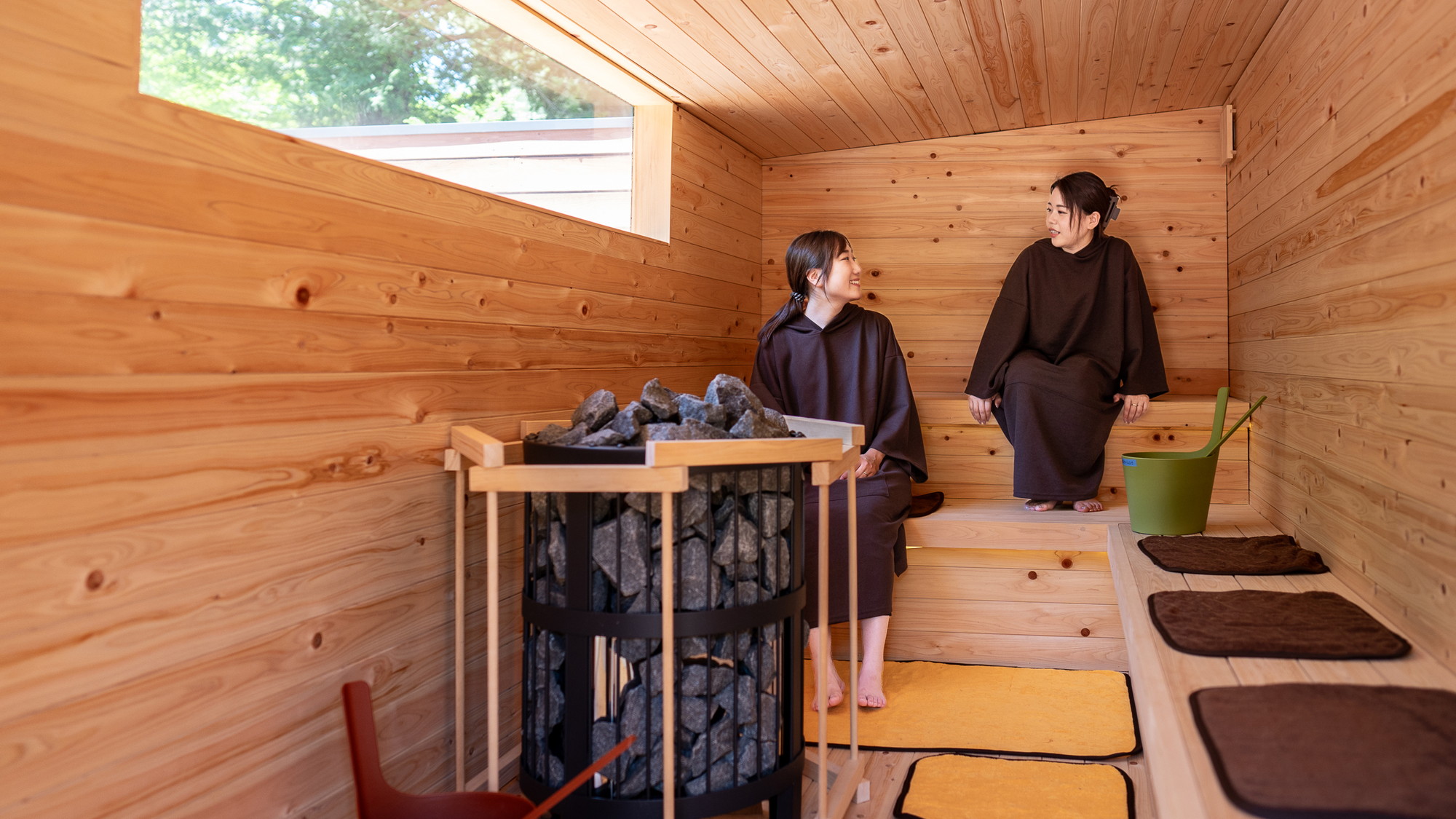 ◆木曽桧を使用した屋外サウナ「Forest Sauna」
