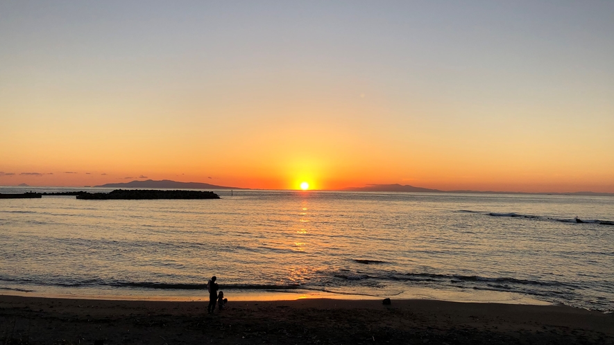 相浜海岸からの夕日