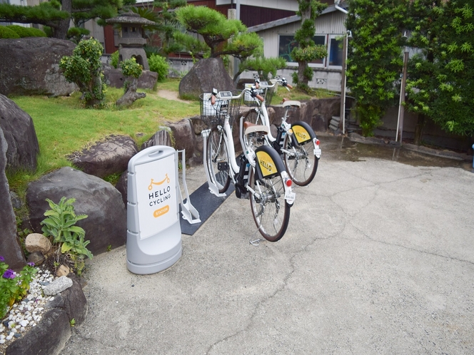 有料シェアサイク(島内に約46ヶ所あり)