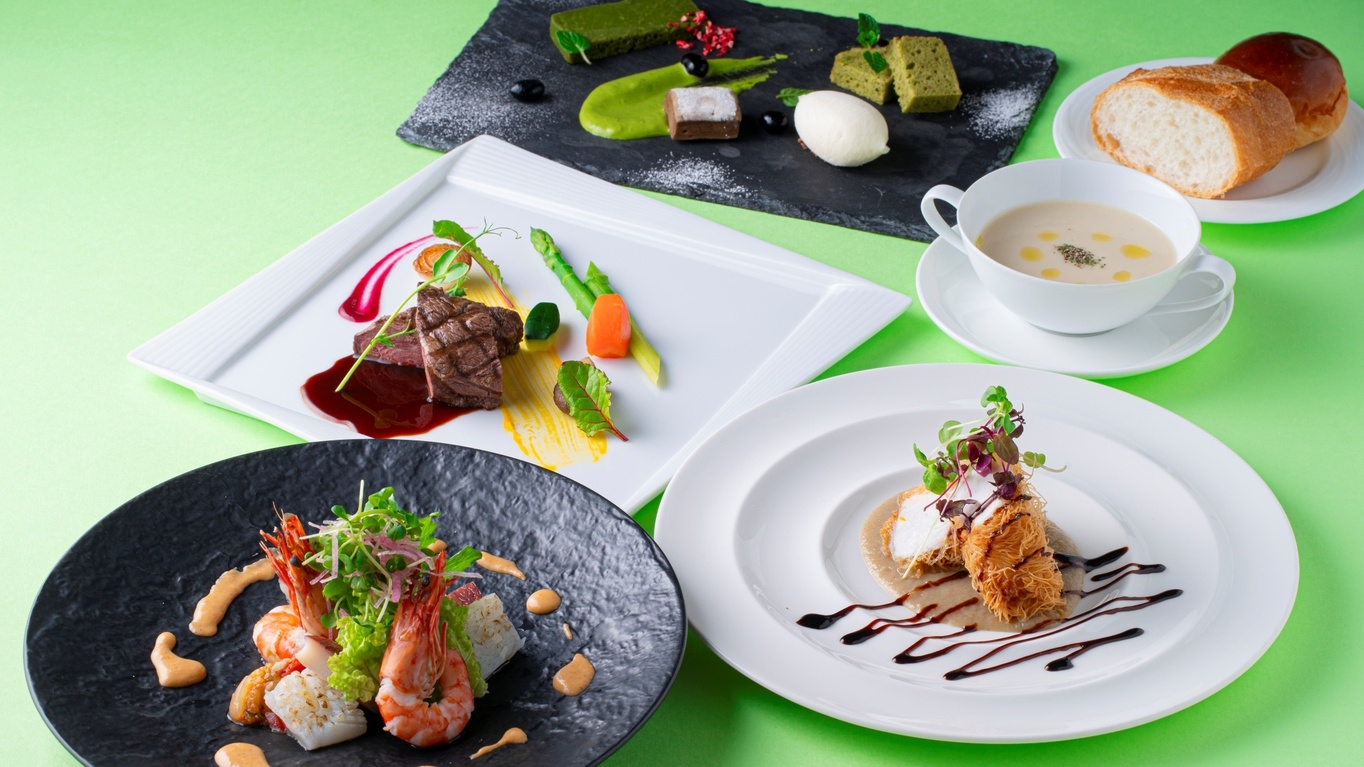 【2食付】＜洋食・ロータス＞シーズナルディナー×プルミエコースプラン