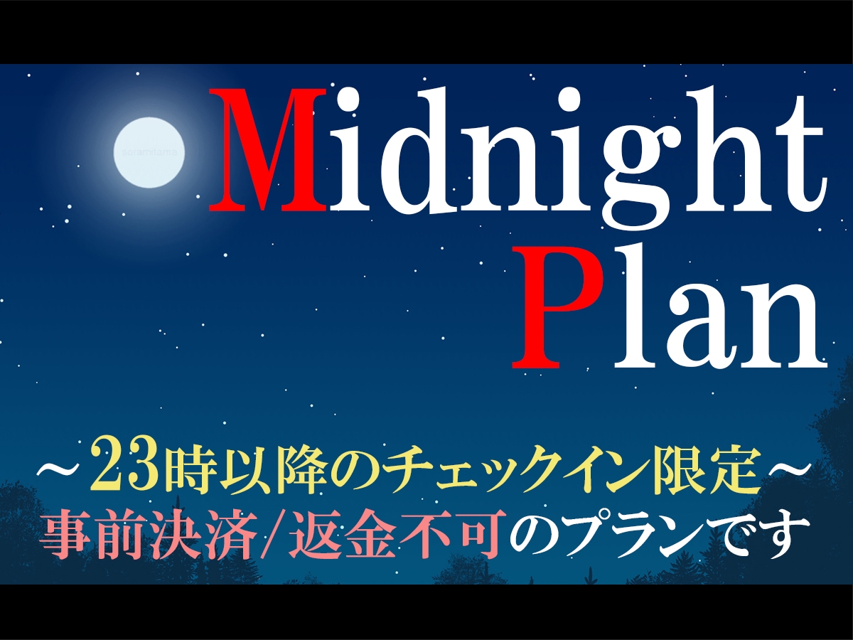 23時チェックイン　Midnight Plan　　−素泊−