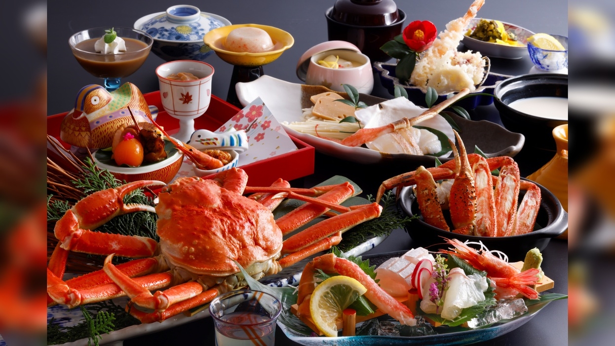 【夕食・個室】冬の特選！姿蟹一枚付き会席プラン