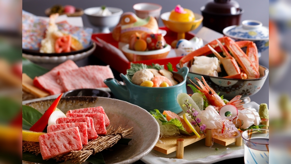 【さき楽３０】【夕食・個室】鳥取黒毛和牛しゃぶしゃぶとステーキ付きプラン
