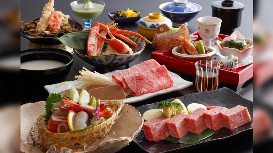【さき楽３０】【夕食・個室】鳥取黒毛和牛しゃぶしゃぶとステーキ付きプラン