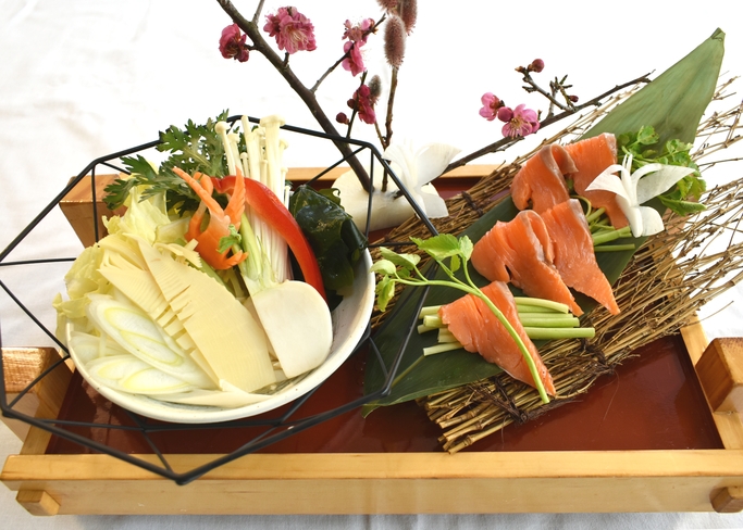 ◇◆直前割◆◇【2食付】期間限定！季節の味覚を楽しむ◆＜春野菜＆新若布と銀鮭のしゃぶ膳＞プラン