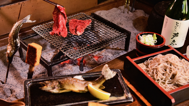 【極上の会津】奥会津牛「焼きしゃぶ」プラン♪会津地鶏の卵に絡めて＜朝食は「越田商店鯖」＞／貸切温泉付