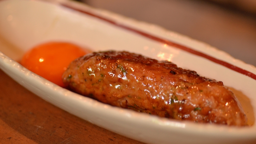芦名といえば会津地鶏のつくね　コリコリの食感と甘いタレが絶妙