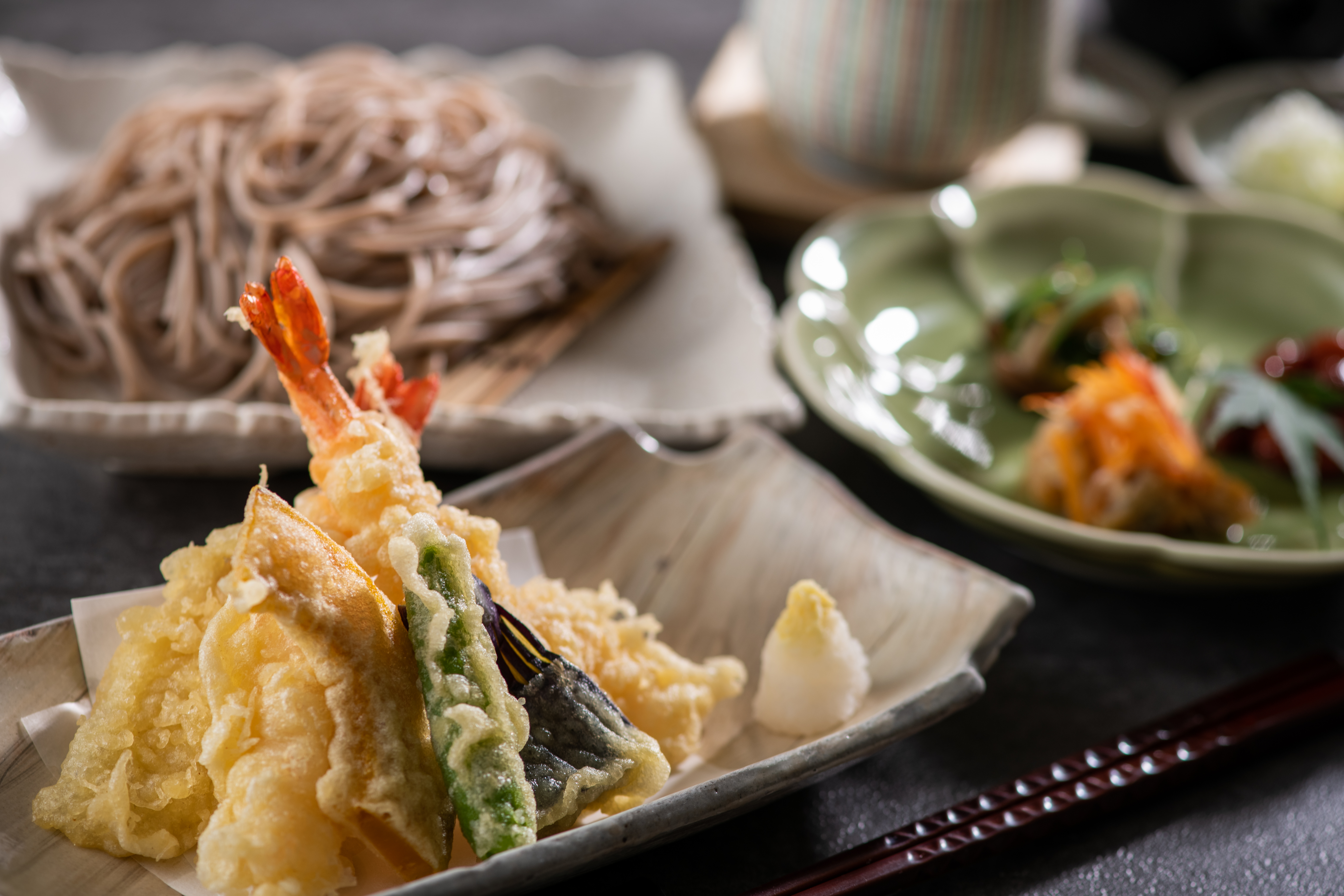 〈割烹みなと〉蕎麦と天婦羅ランチ