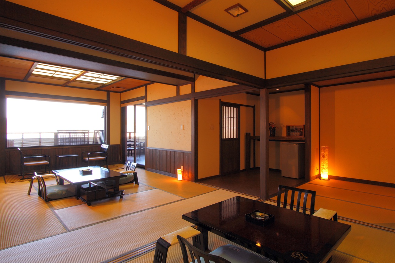 駿河湾を望む絶景の露天風呂付「贅の和室・二間Aタイプ」