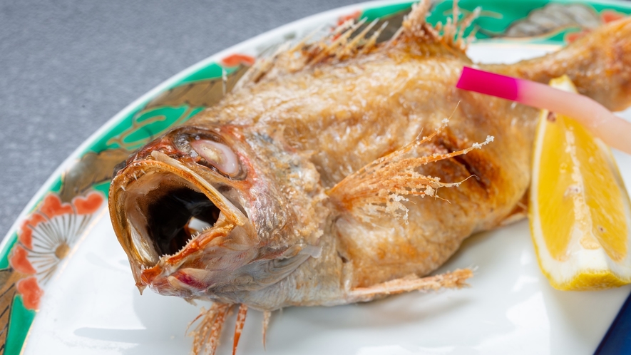 *夕食一例/新潟を代表する高級魚、のどぐろを贅沢な塩焼きにしました♪是非ご賞味下さい。