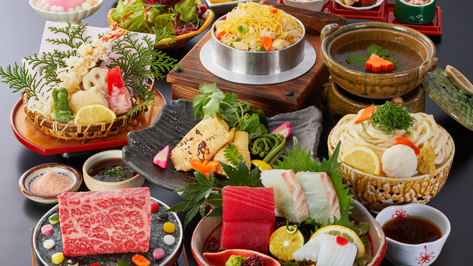 ●【レストランゐきり－基本会席】「牛肉or鯛」のいずれかをメインに♪