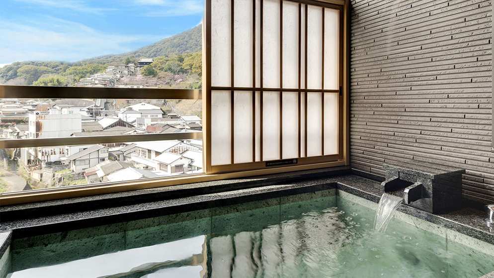 【－別邸初音プレミアム－露天風呂付】「天然温泉」と琴平の景色を一度に♪（金刀比羅宮ビュー側）