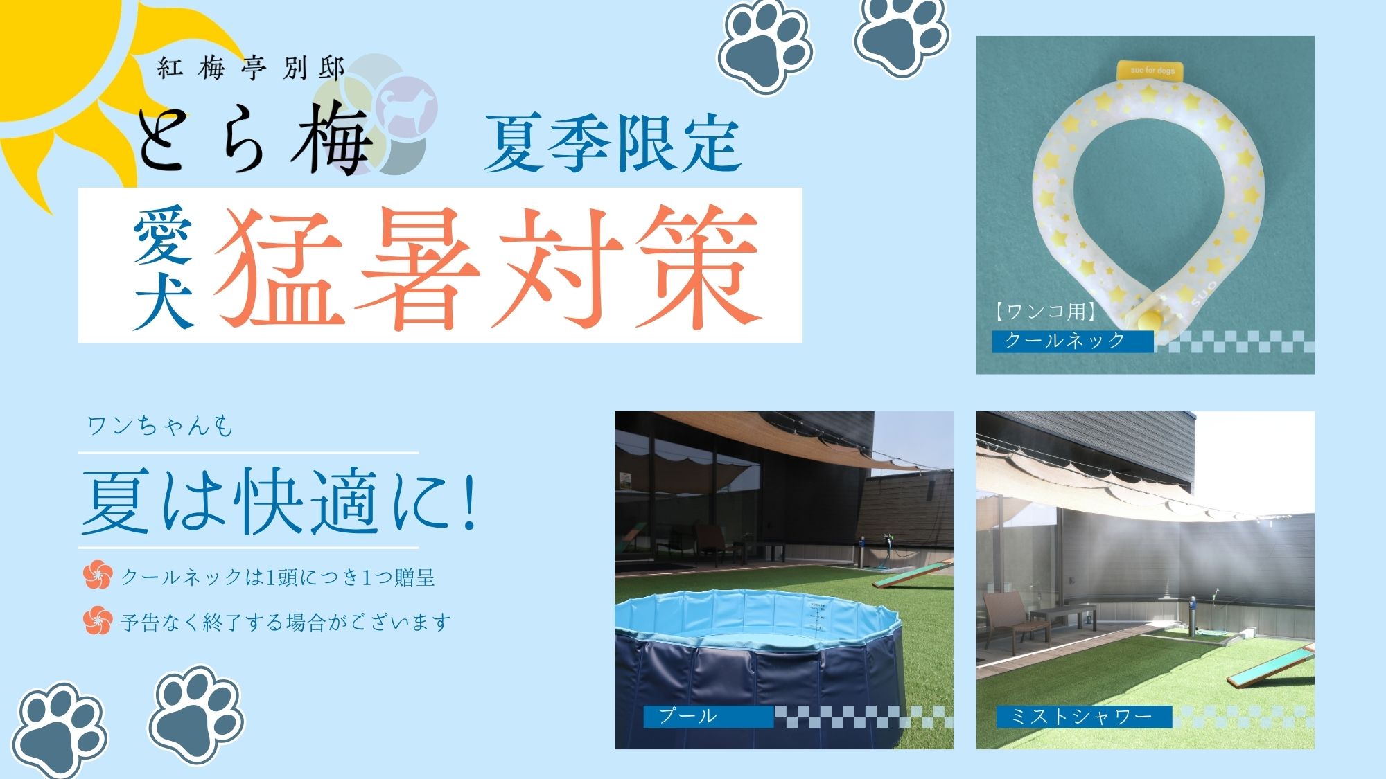 【ワンちゃんの夏対策】暑い夏も楽しく快適に！ワンちゃん用の暑さ対策をご用意しております。