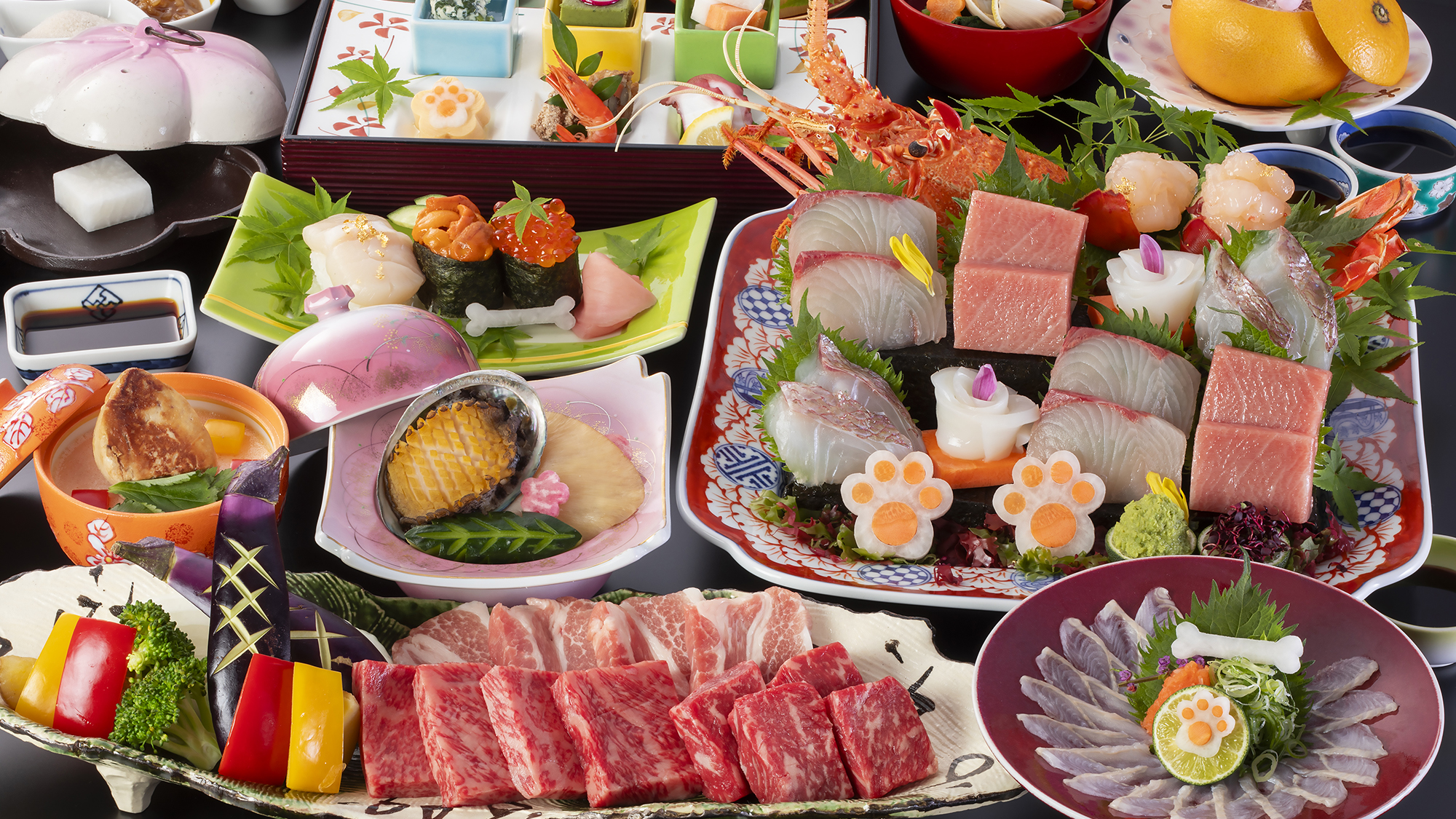 【別邸とら梅】＜ご夕食＞飼い主さんにも、「香川ならでは」の贅沢な食の体験をご提供します。