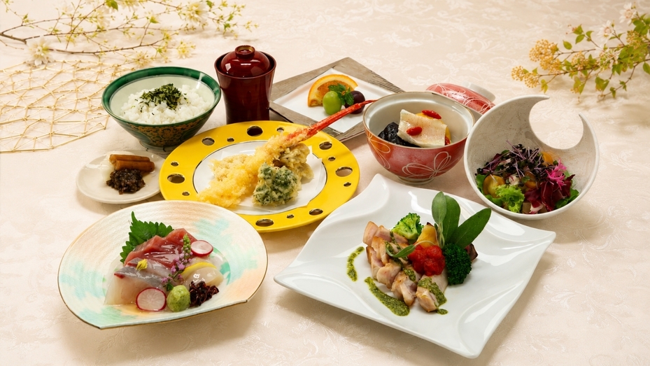 【和洋折衷ミニコース （蒼）】和食と洋食のいいとこどり☆お手軽夕食と鳥取温泉で疲れを癒す旅＜2食付＞