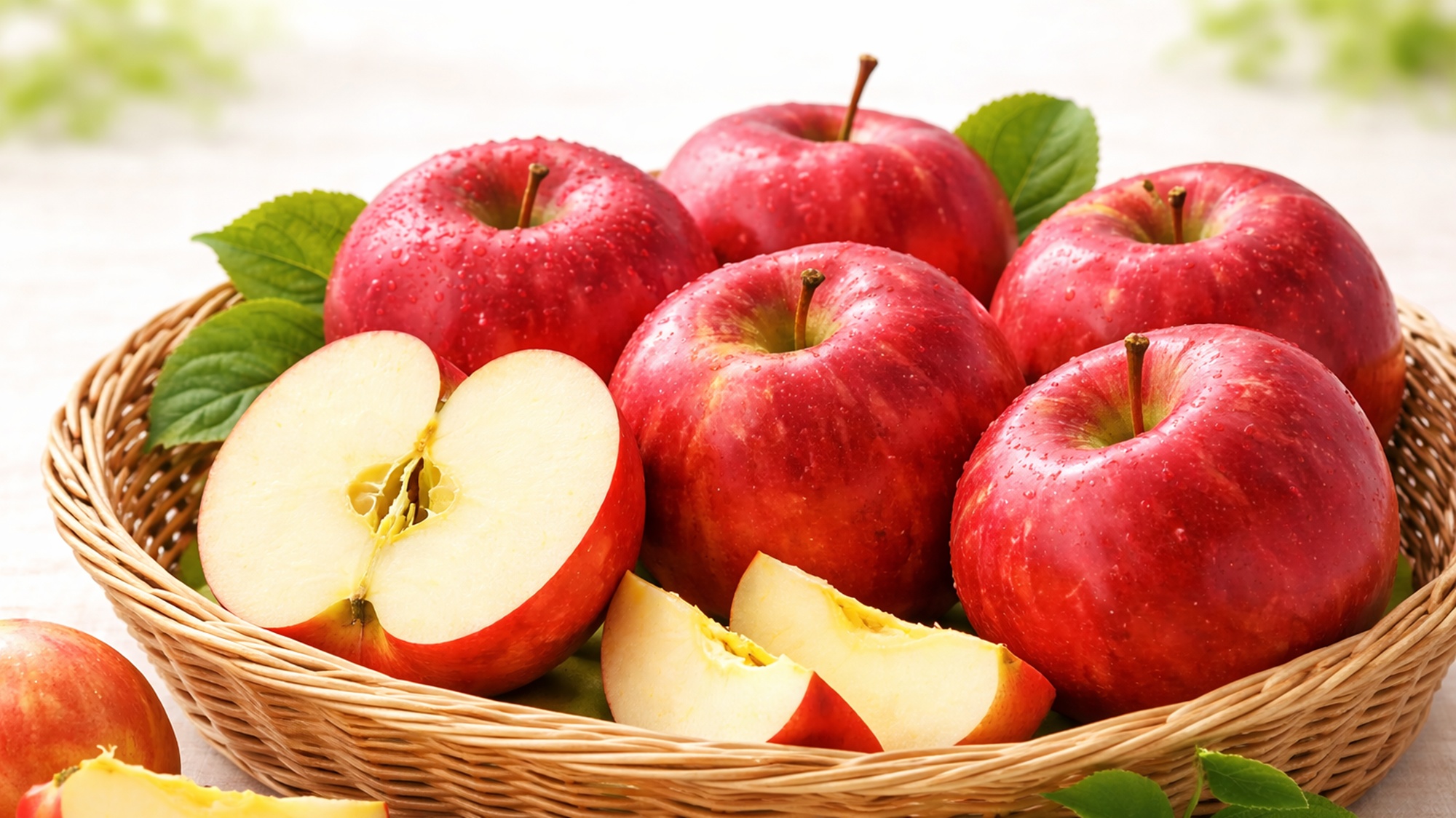 *【サンふじりんご】蜜が入りやすく、果汁が豊富で、甘みと酸味のバランスが絶妙。