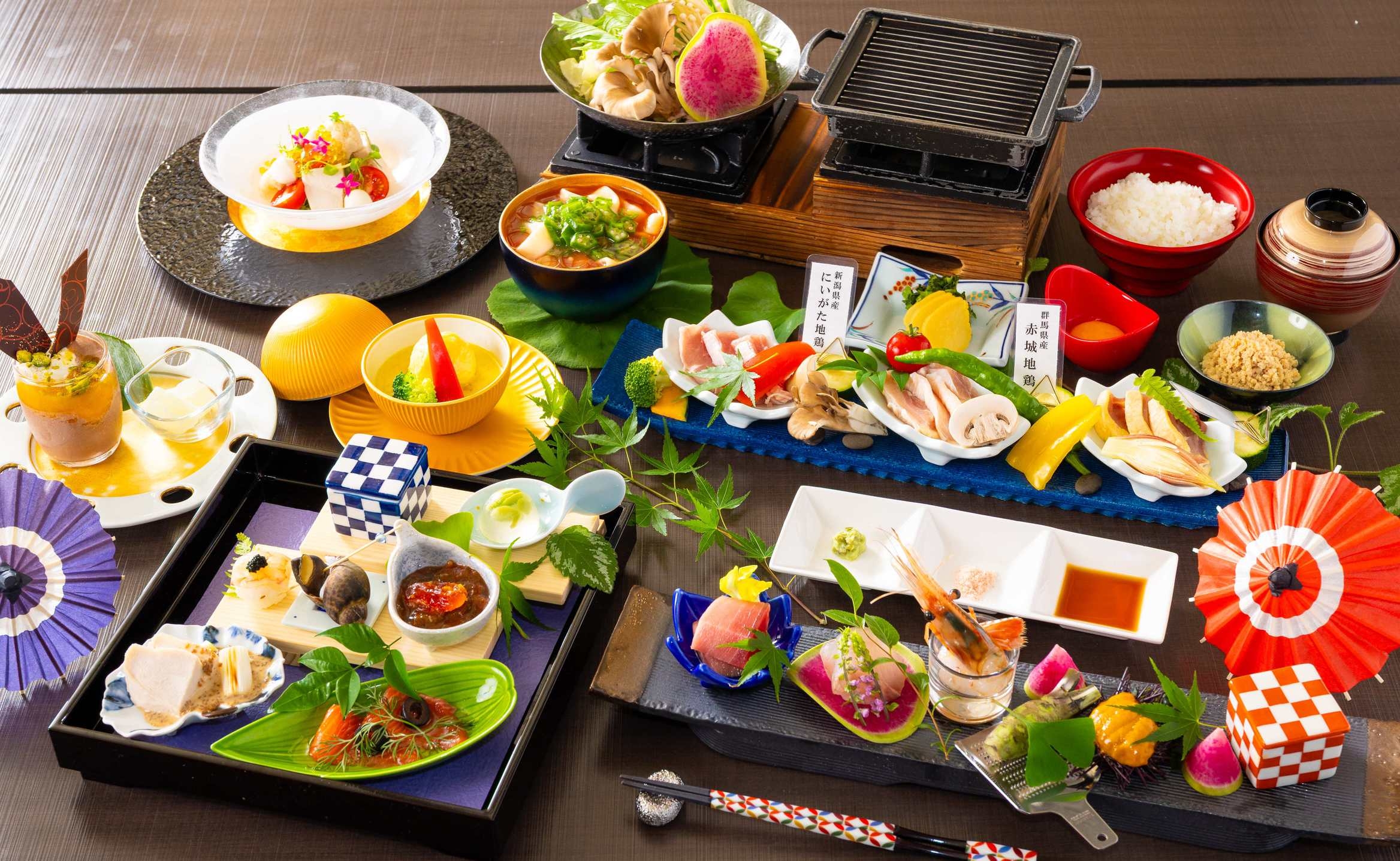 【楽天トラベルサマーSALE】群馬・新潟・福島の地鶏をお鍋と鉄板焼で♪地鶏食べ比べ会席プラン