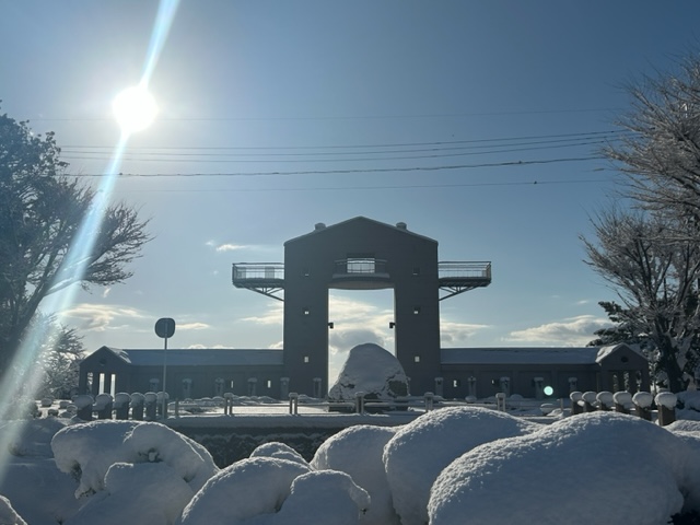 湖のテラス　冬