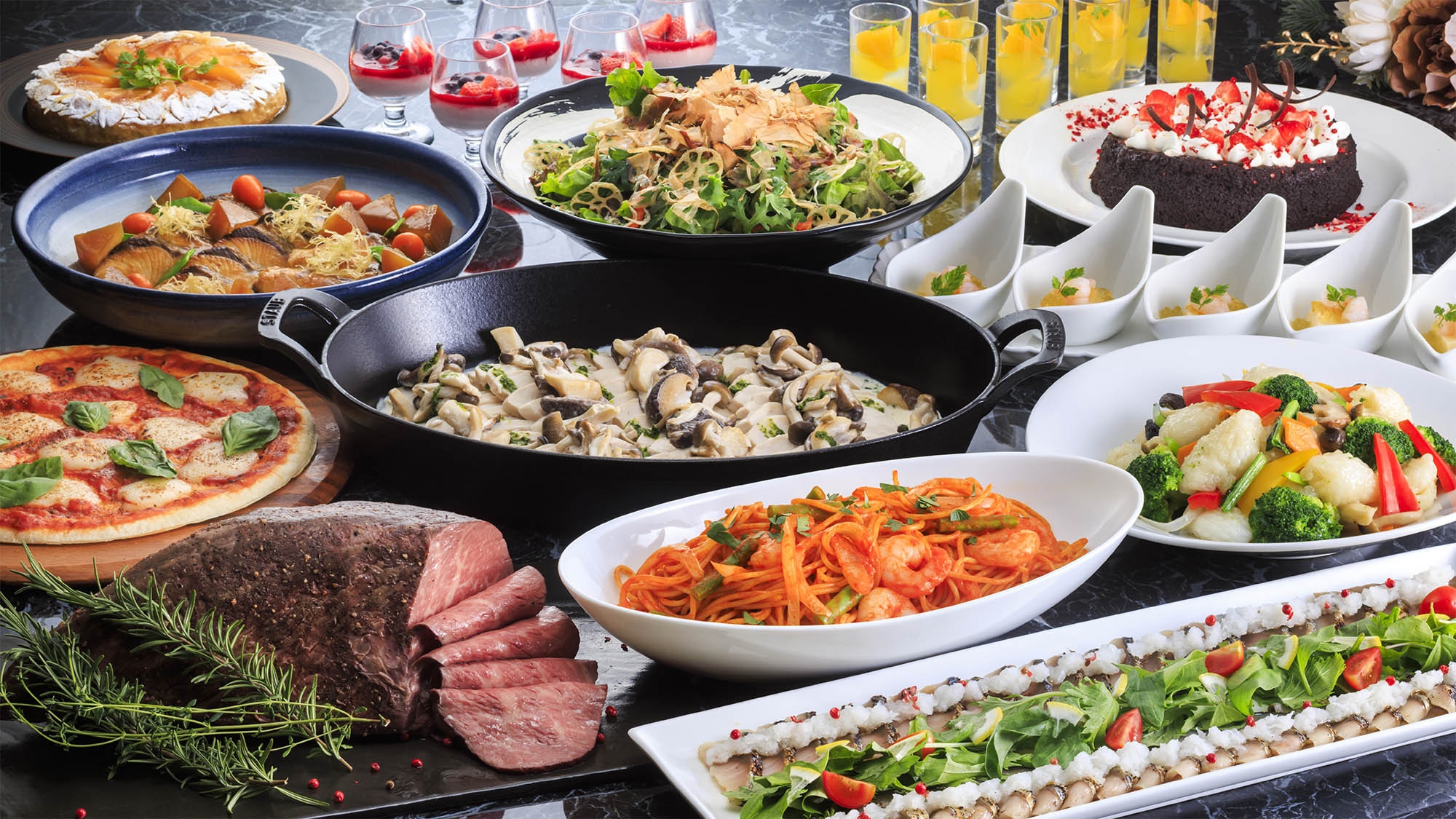 【バリューレート】２泊以上でお得（夕朝食付き）ディナーブッフェ