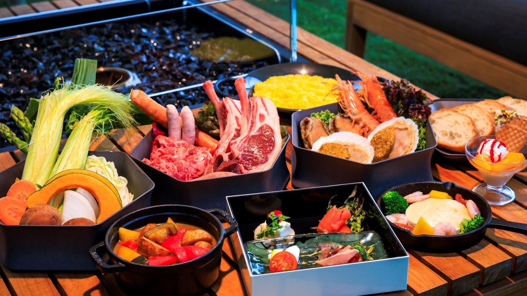 【夏期限定】『BBQ by the lake』湖畔のバーベキュー＜飲み放題付き＞プラン