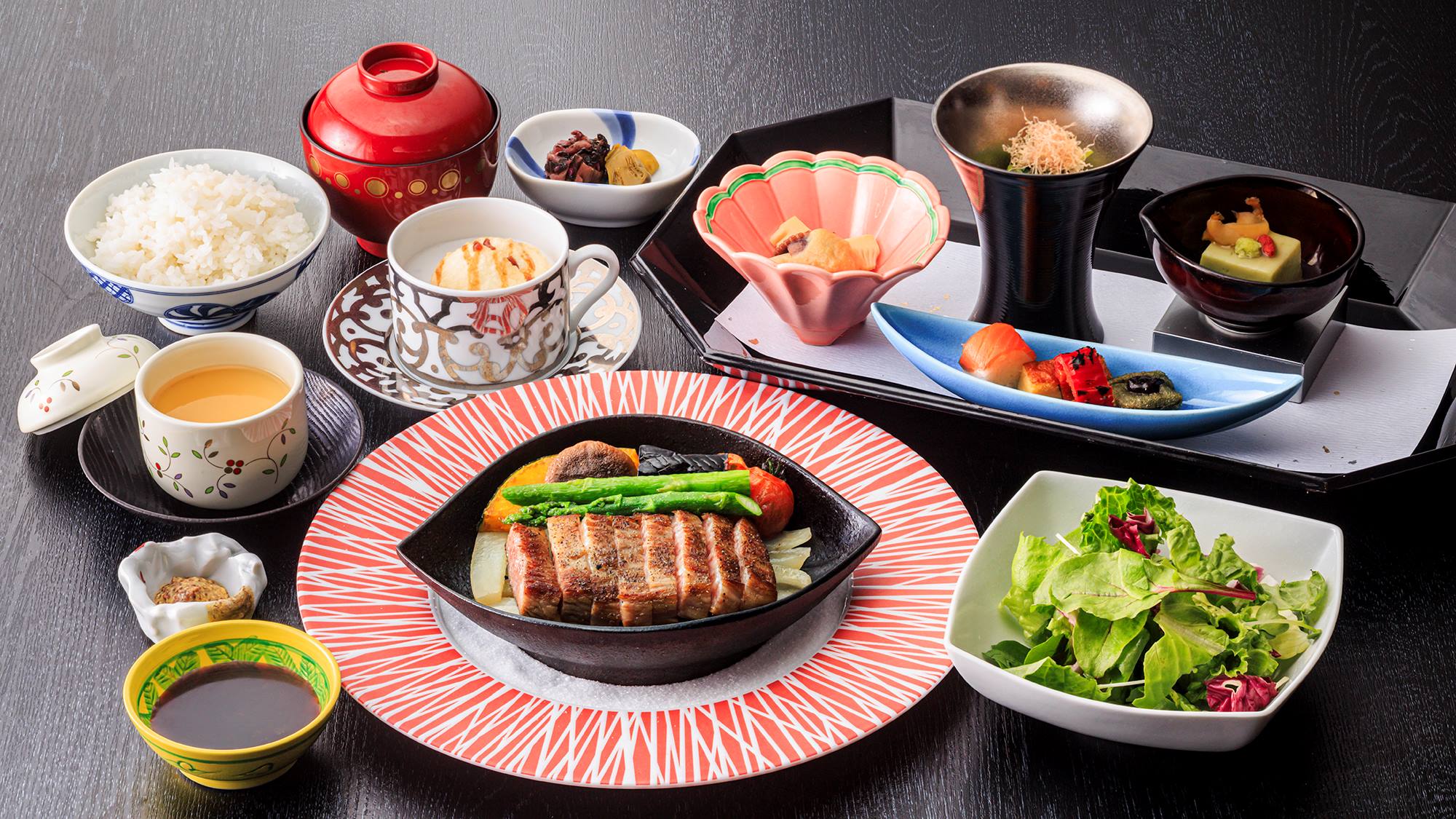 四季折々の食材を使用した目にも美しいなだ万雅殿の日本料理