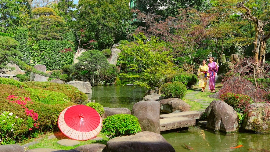 日本庭園を散策