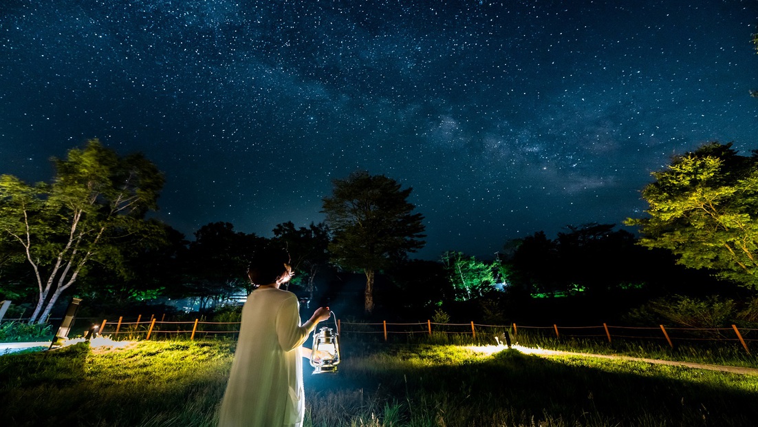 マイカーで行く★浪合パーク★星空鑑賞会参加プラン★夕食は量控えめ★少量会席料理