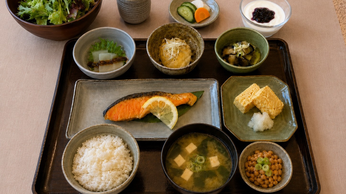 朝食・和食膳の一例