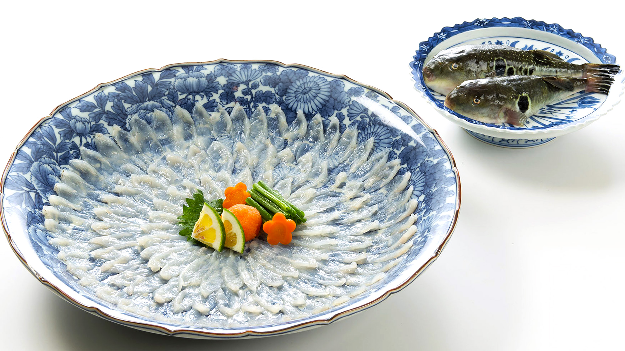 「ふぐづくし会席」（イメージ）てっさ、ふぐ皮湯引き　ポン酢