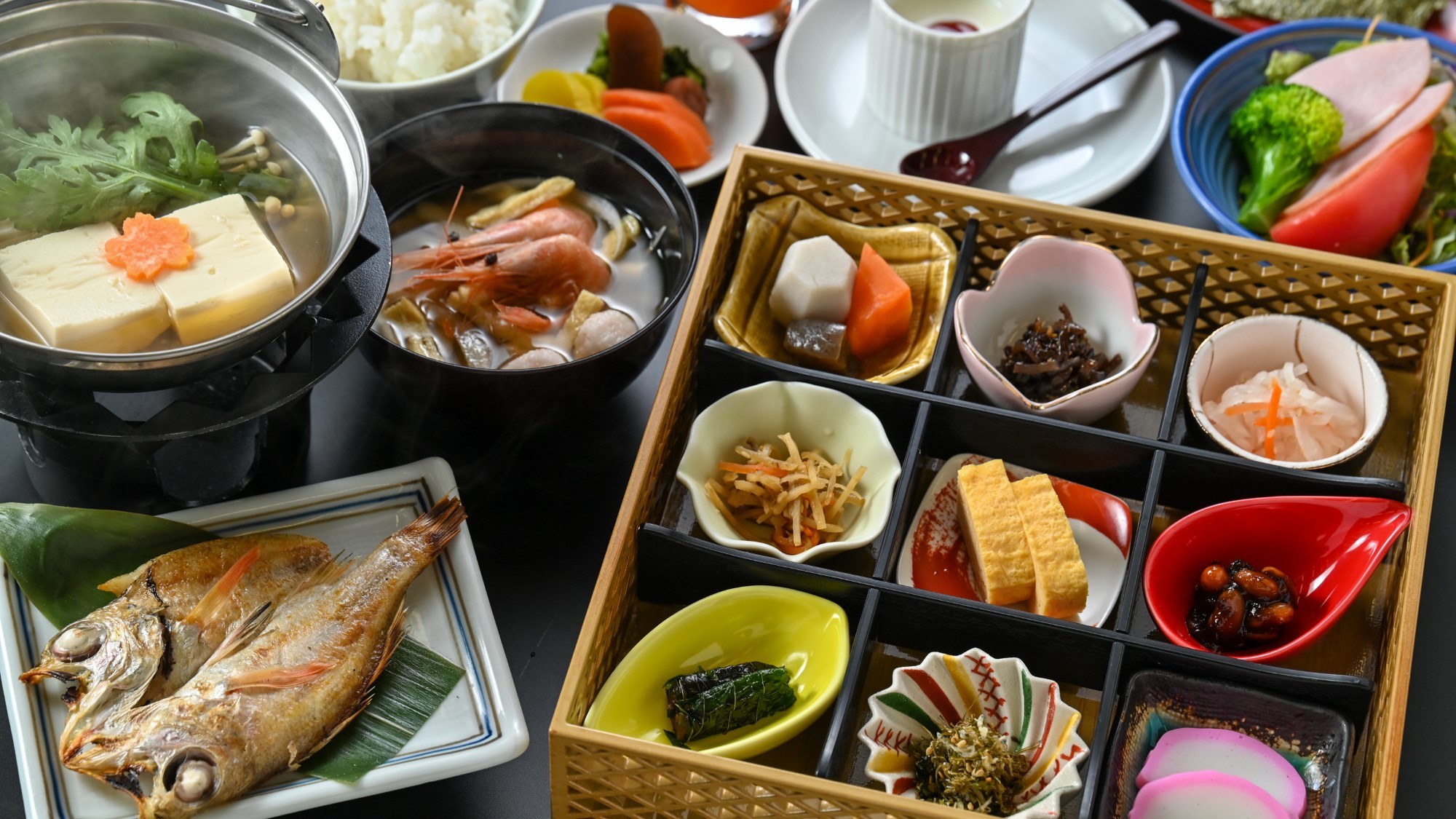 のどぐろの干物がインパクトある朝食♪