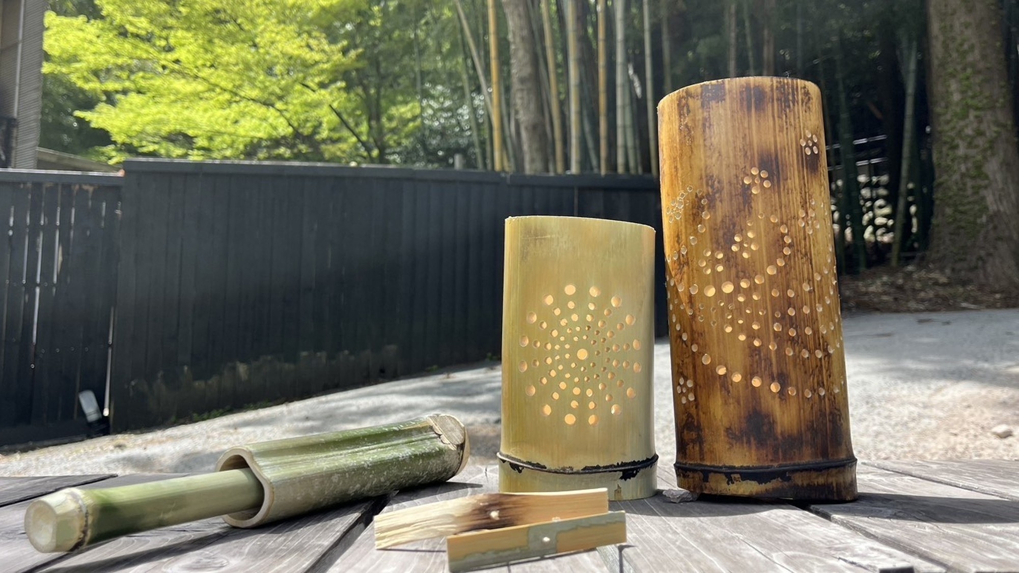 ファミリー歓迎！お子様定額【3大特典付】世界に1つだけの竹あかり作成体験！夏休みの工作にも（2食付）