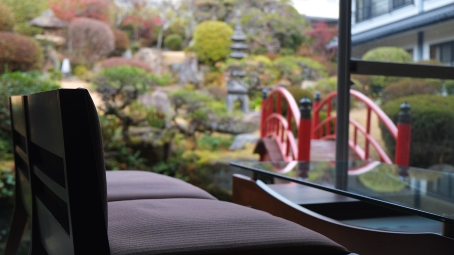 【素泊まり】宮島に一番近い天然温泉郷と小さな日本庭園のある旅館で寛ぐ広島旅♪外湯入浴券特典付き