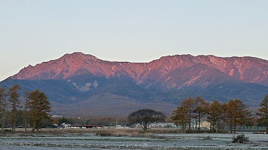 赤焼けの八ヶ岳