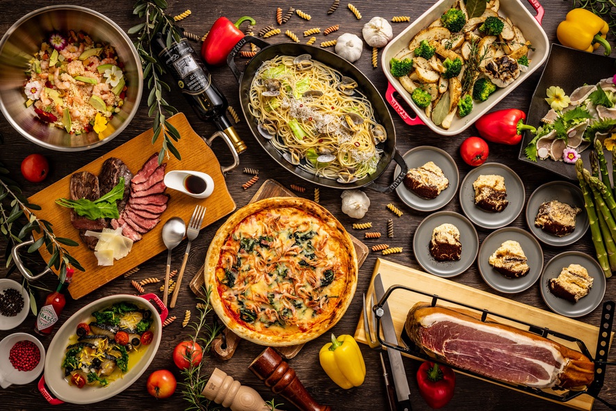 【3月・4月の平日限定】1人12，000円〜2食付「ロジェール」イタリアンブッフェ付プラン（朝夕付）