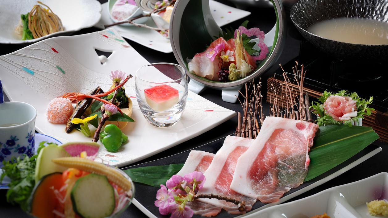 湯端館【上松やスタンダードプラン】夕食会場食♪信州産季節と地元の味覚会席☆
