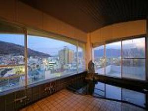 かけ流し展望温泉