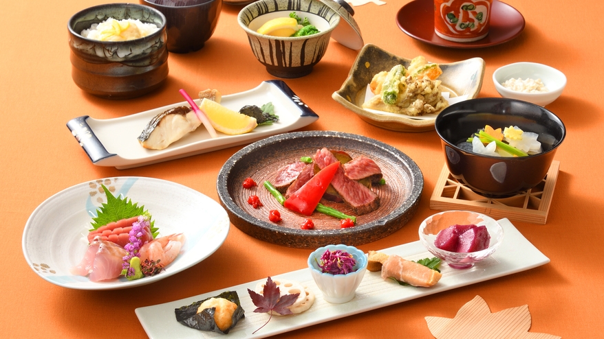 【秋の旬会席〜穣〜】和食で嗜むにいがた旬の味（夕朝食付）