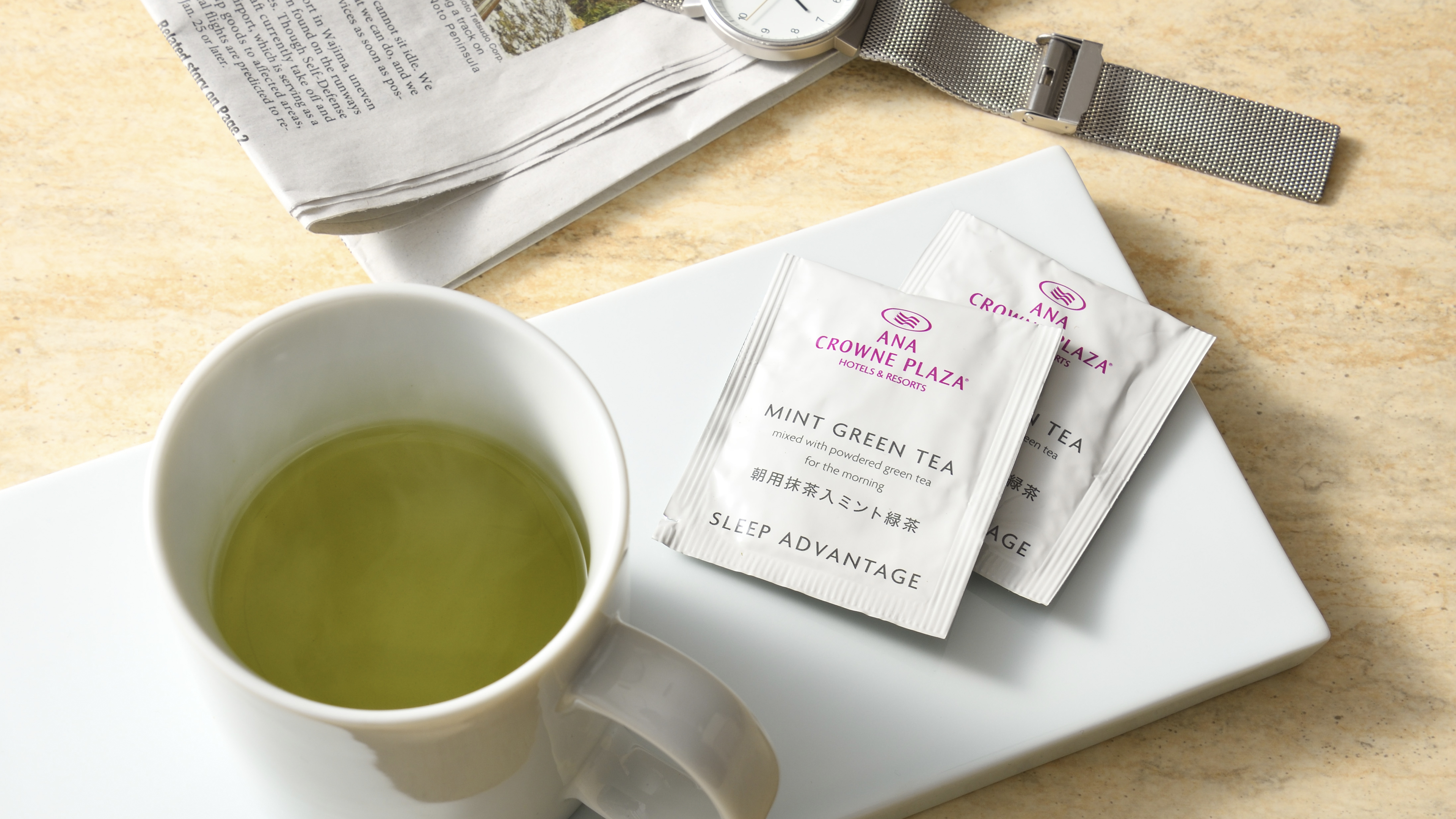 快眠のためのオリジナルブレンド茶/朝用抹茶入りミント緑茶