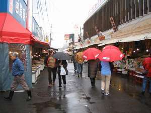 函館朝市の風景