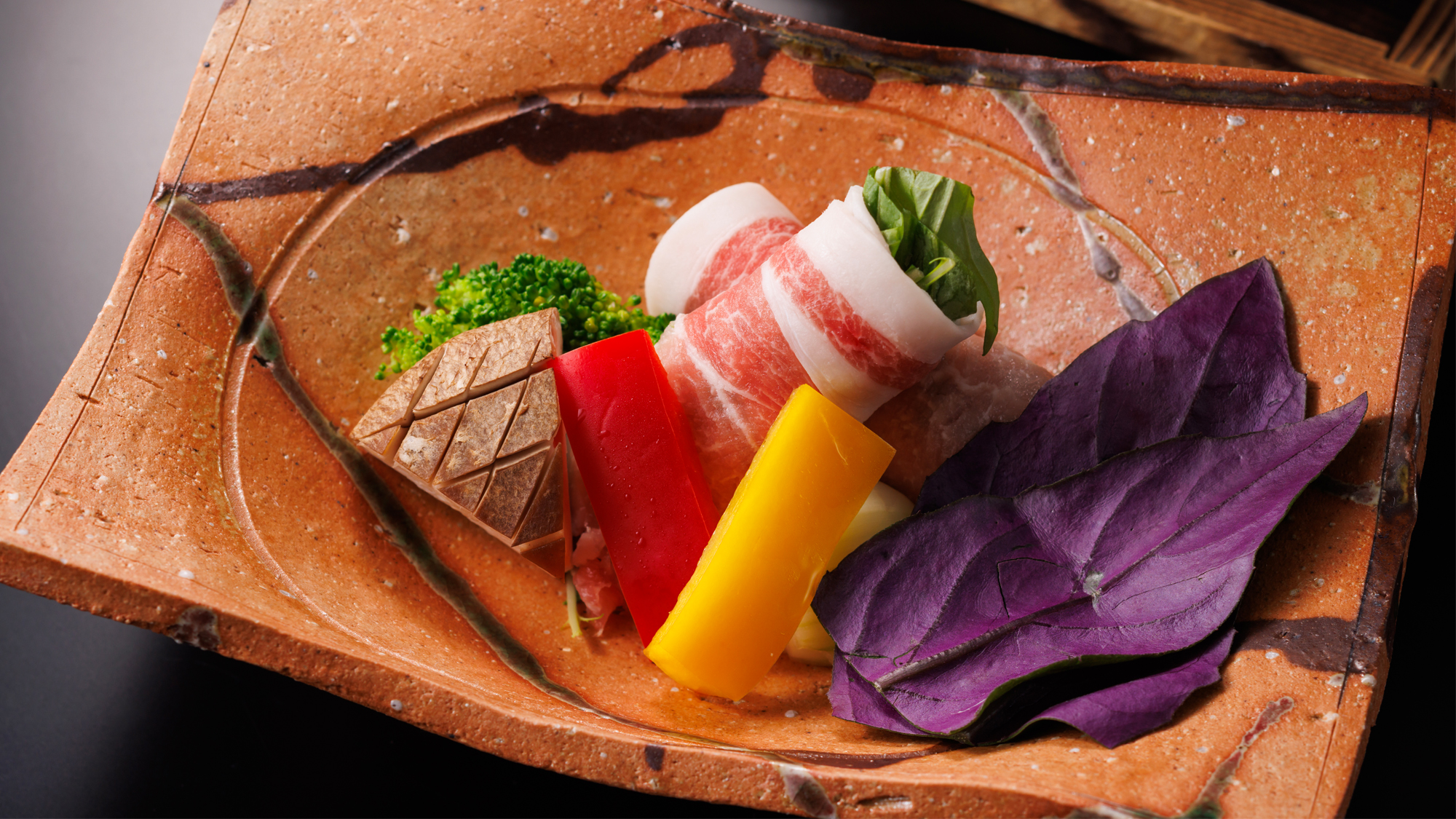選べるメイン料理イメージ（能登豚蒸し　季節野菜添え）